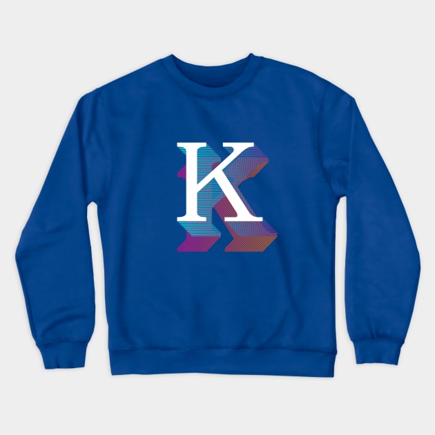 Letter K Crewneck Sweatshirt by MplusC